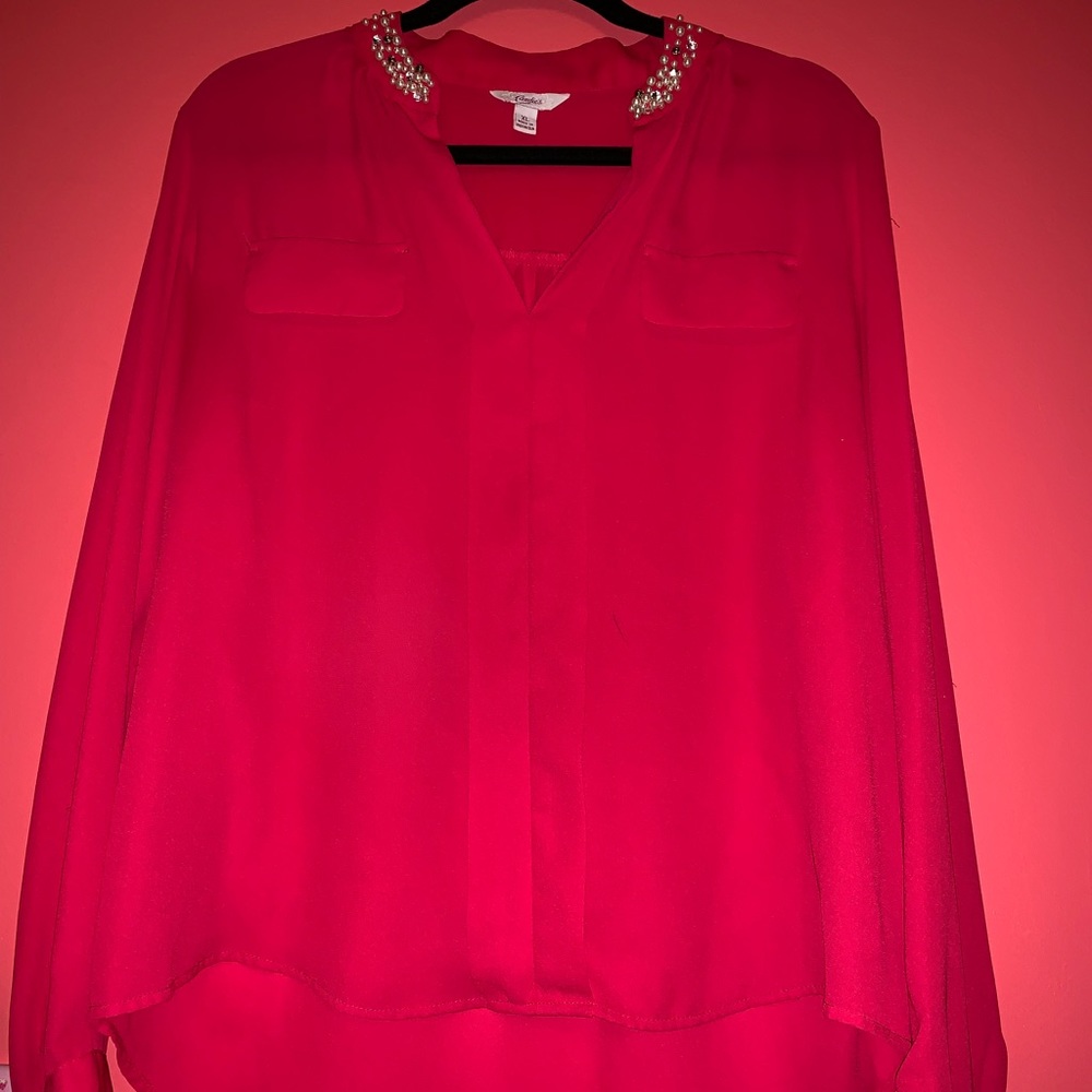 Candie’s Pink Beaded Blouse